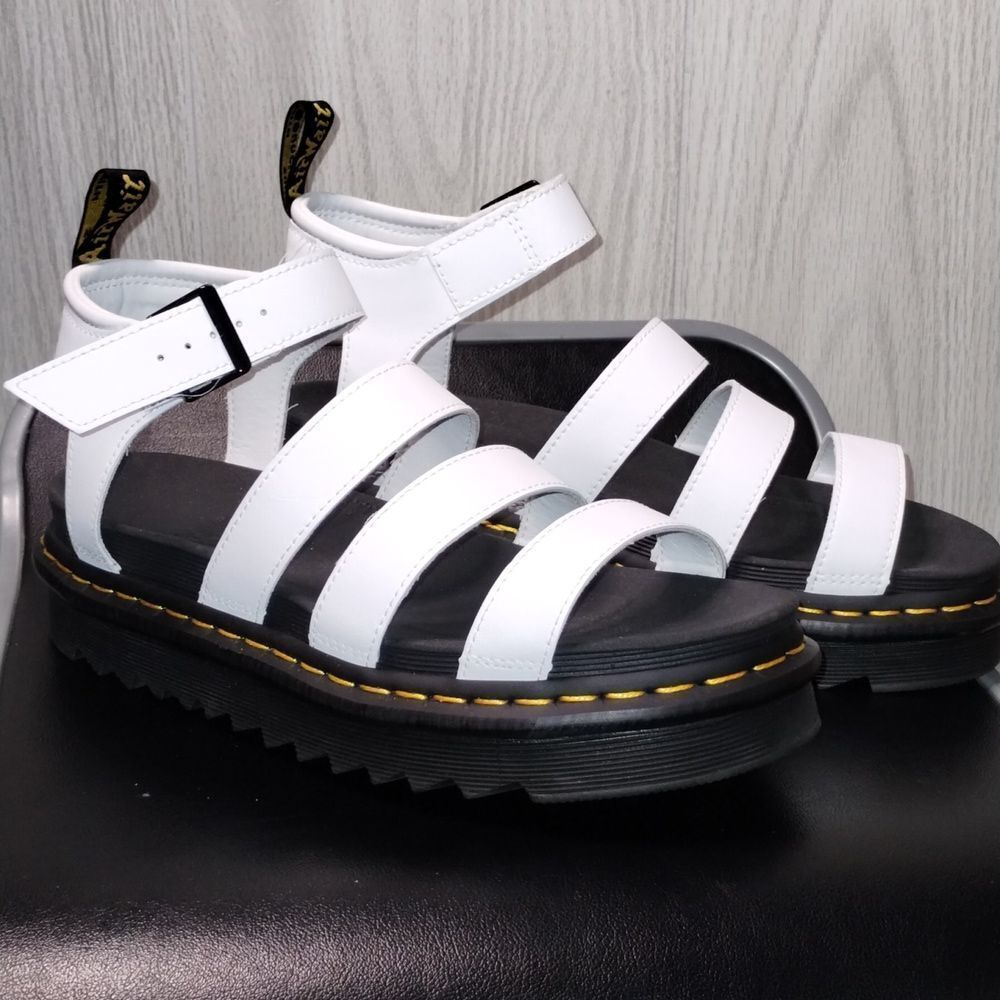 Dr Martens Blair white hydro leather sandal